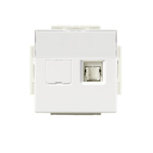 ABB Impressivo RJ45 Datarasia, valkoinen (sisältää liittimet)