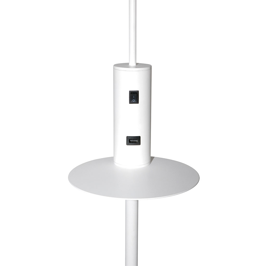 Valaisin-Grönlund Vigo USB lattiavalaisin valkoinen - Image 2