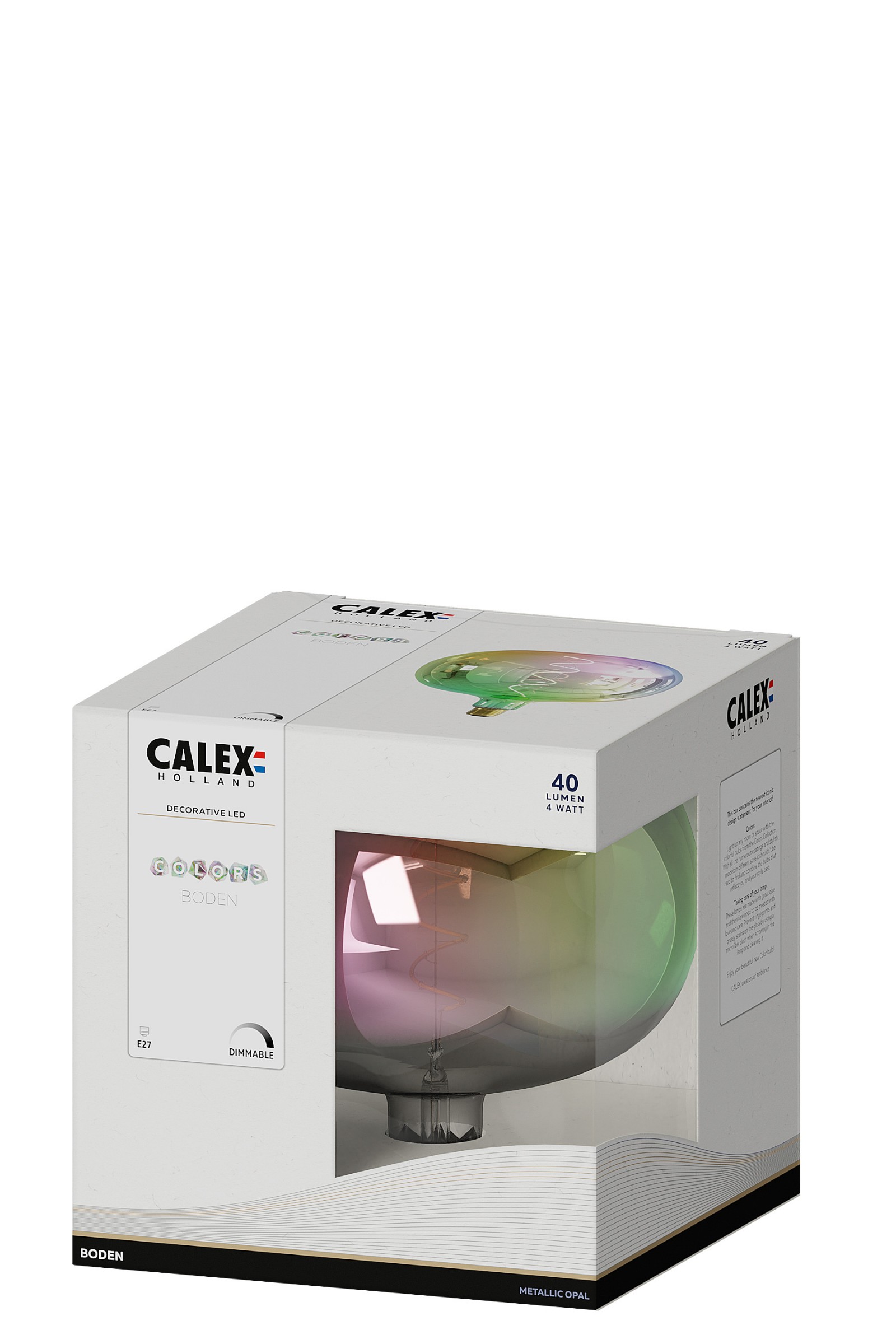 Calex Boden E27 LED DIM Metallic Opal - Image 2