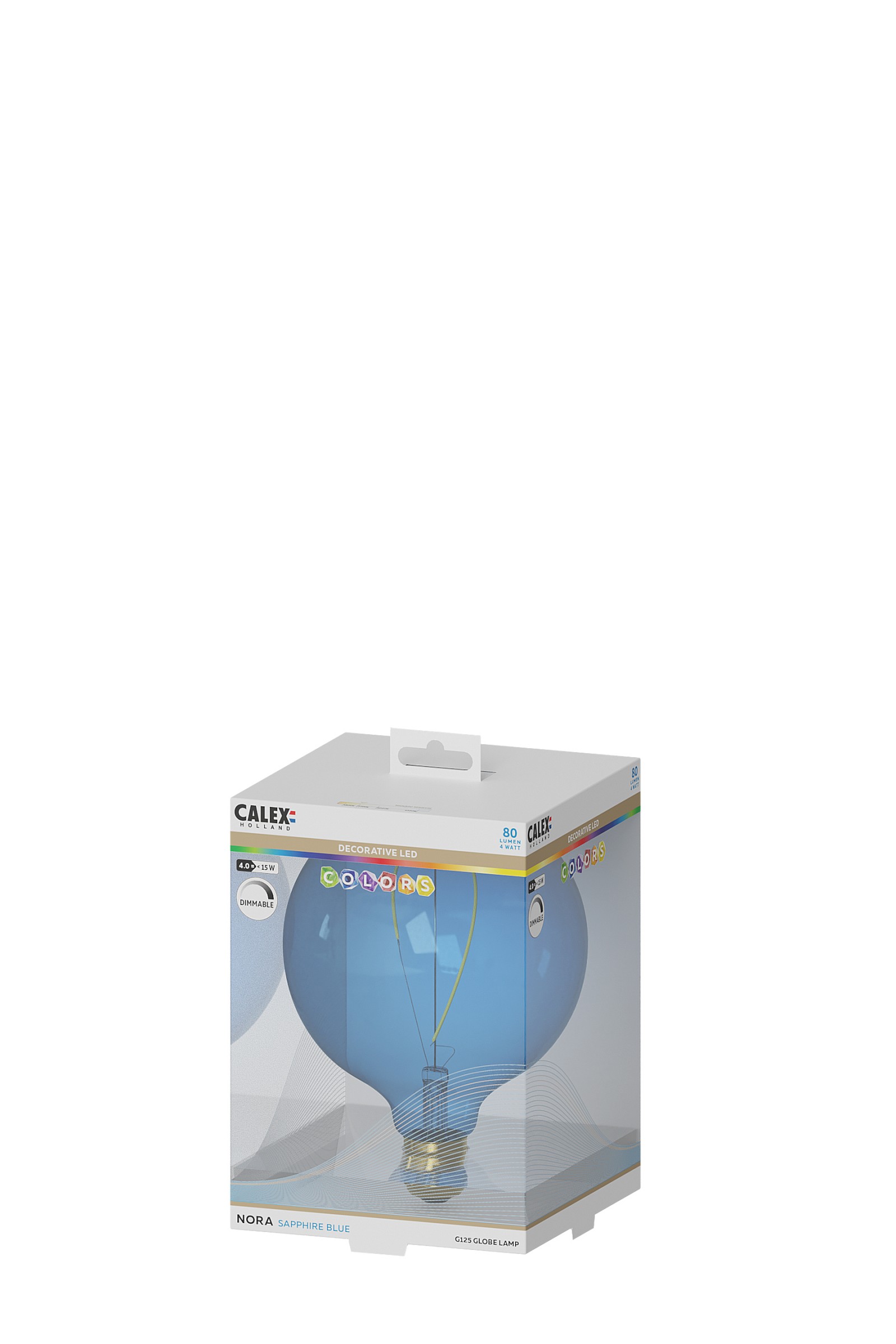 Calex Nora E27 LED DIM G125 safiirinsininen - Image 2