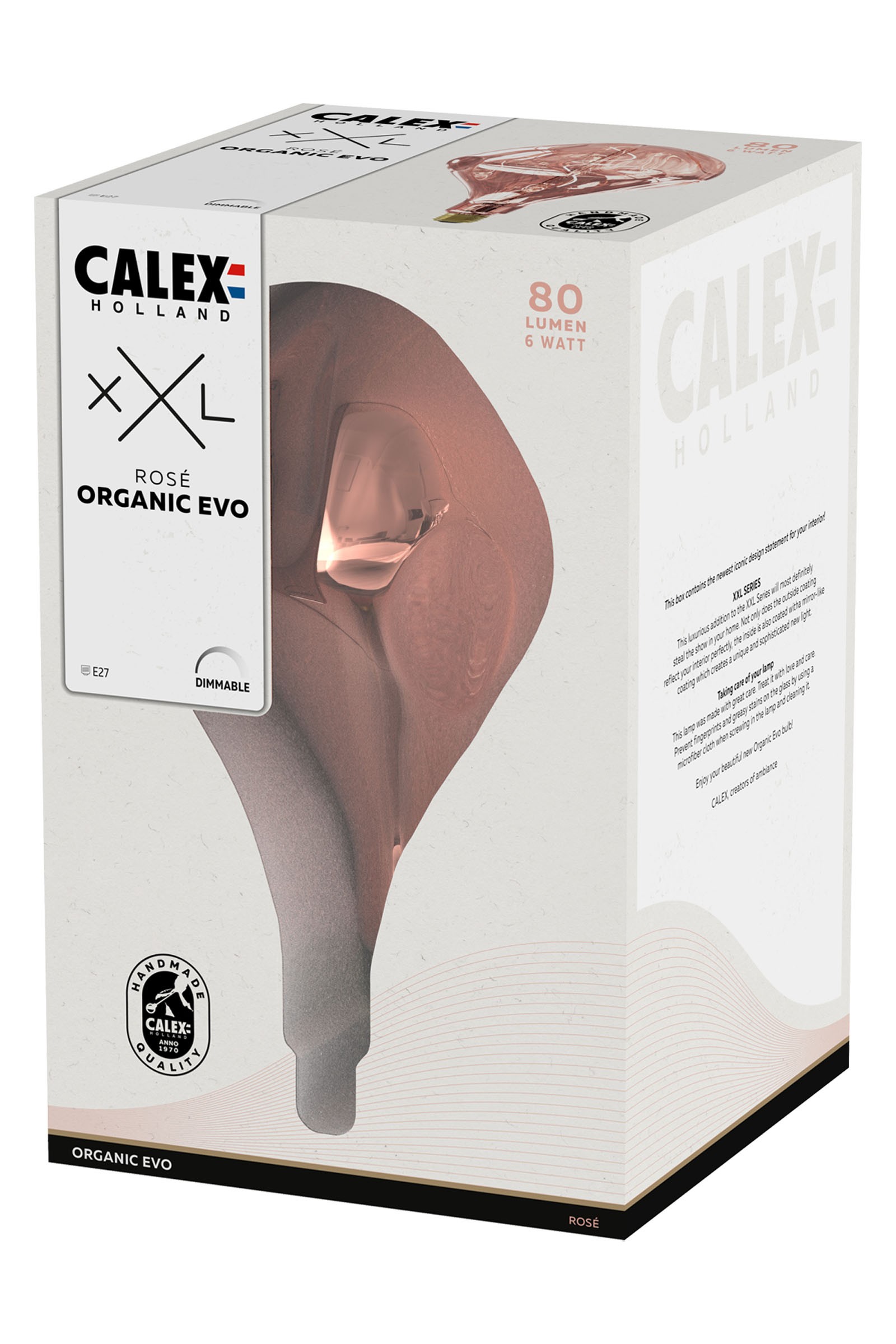 Calex Organic Evo E27 LED DIM rose - Image 4