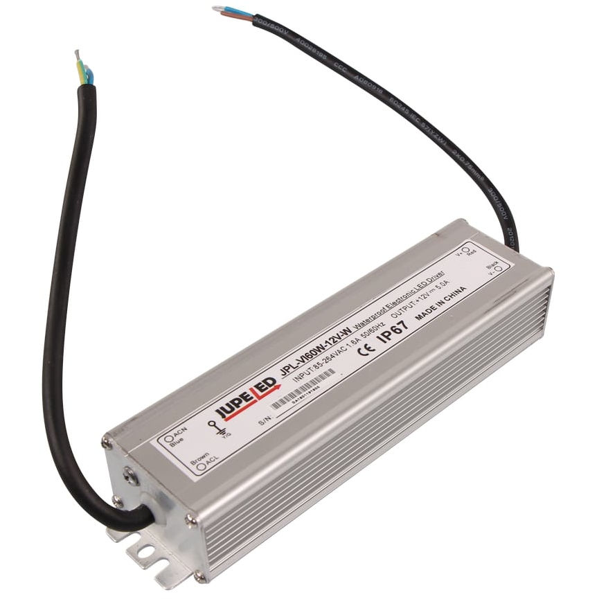 LED-muuntaja 12V, 60W (IP67)
