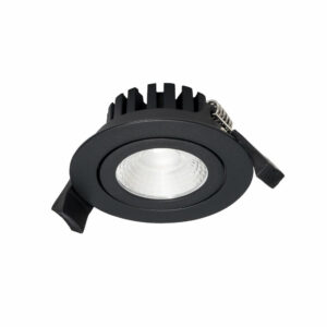 JL LED-alasvalo 8W musta suunnattava (himmennettävä)