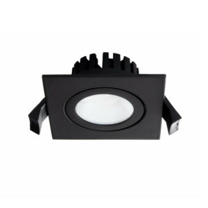 JL LED-alasvalo 8W musta suunnattava (himmennettävä)