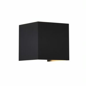 E.Lite Davos-seinävalaisin (IP54) musta 12W