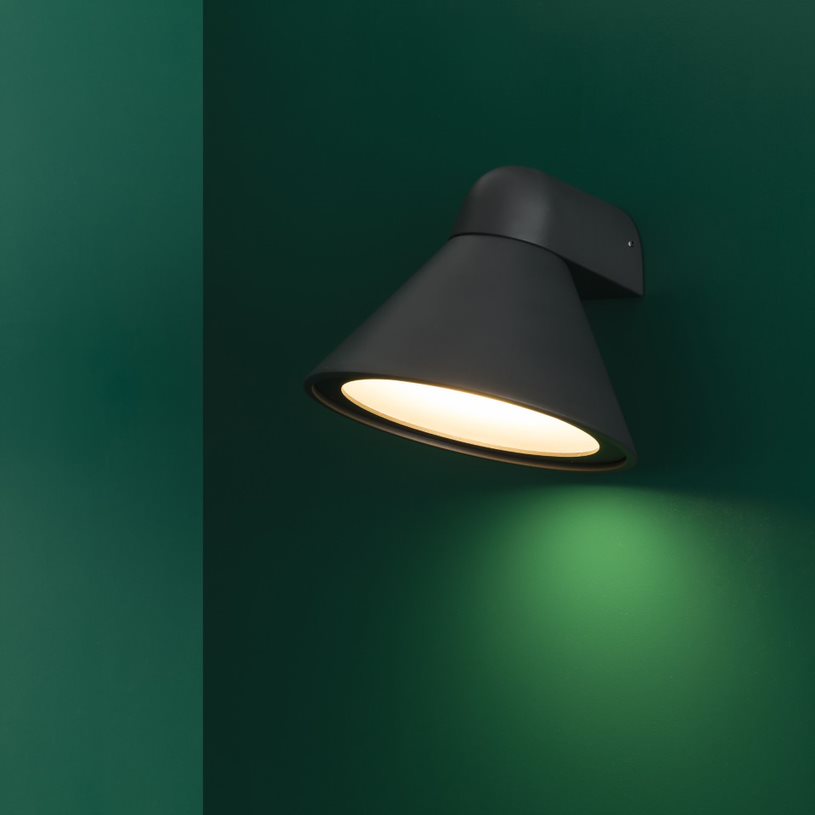 E.Lite Pals-seinävalaisin (IP65) tummanharmaa - Image 2