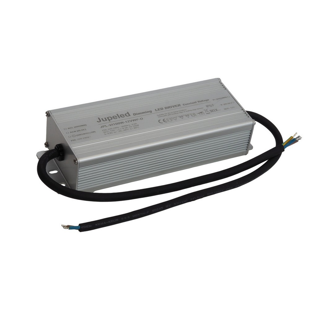 LED-muuntaja 24V, 100W (IP67) himmennettävä