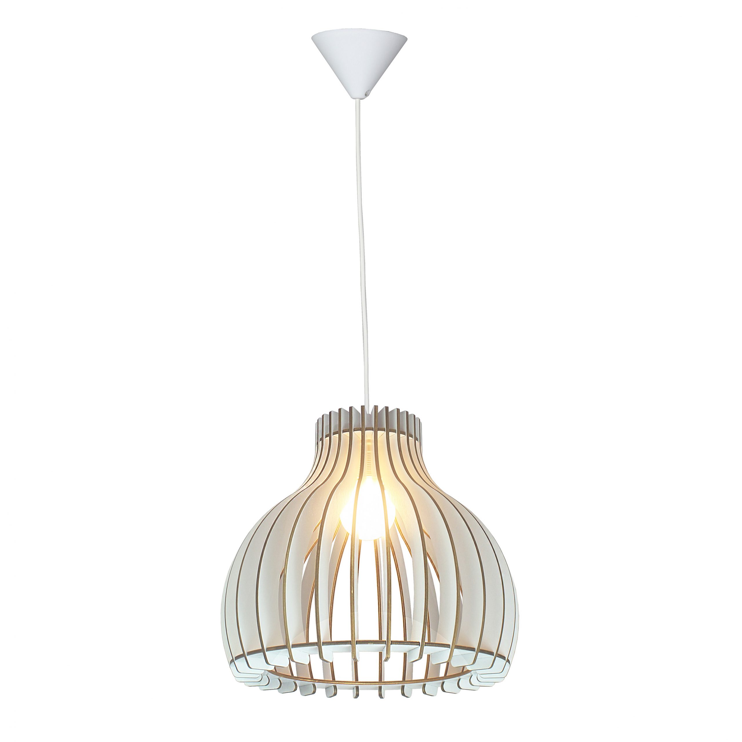 FocusLight Orsa riippuvalaisin 31 cm valkoinen