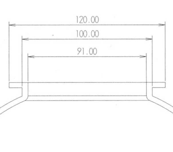 Pallokupu Ø250mm bajonetti 120mm kirkas - Image 3