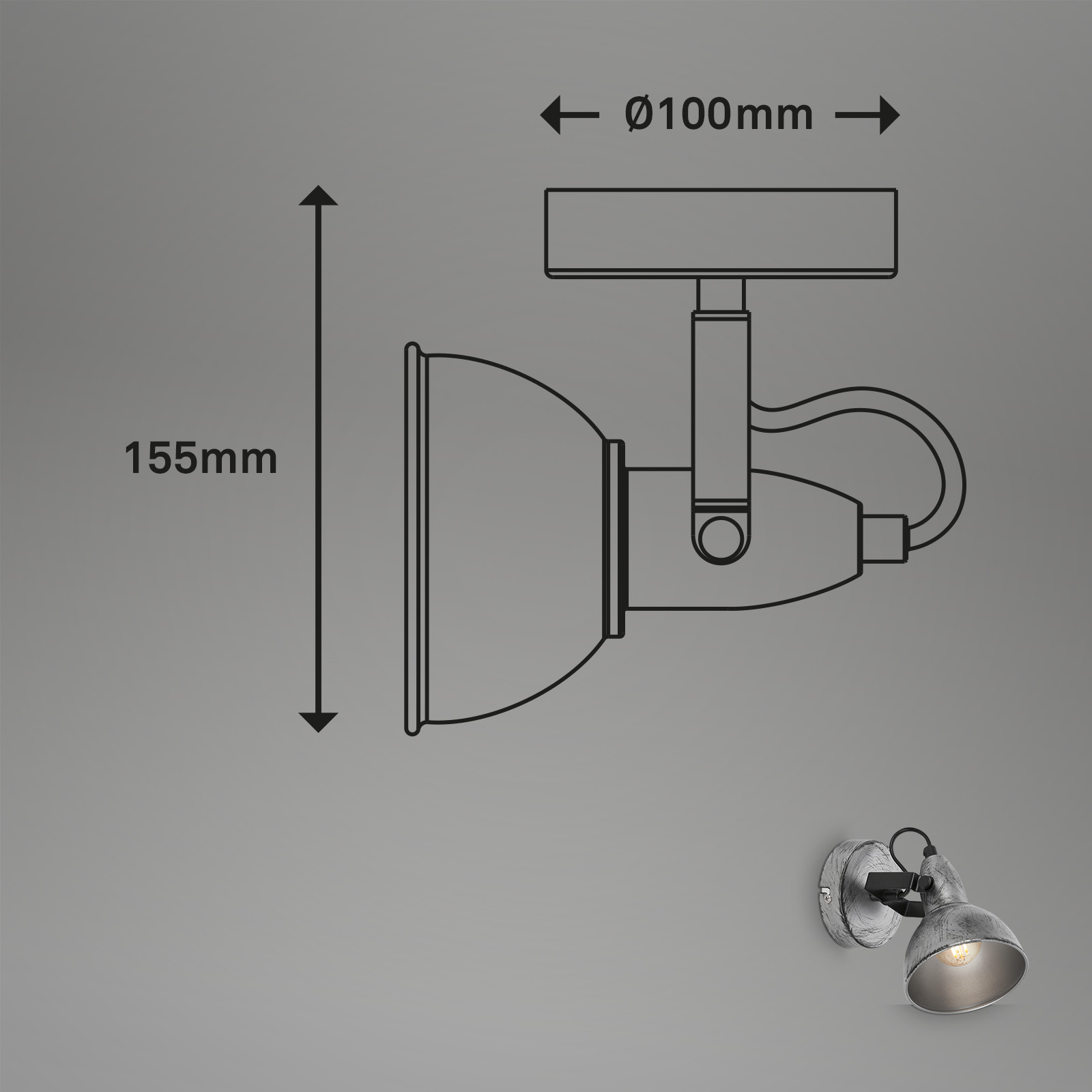 E.Lite Soft -kohdevalaisin antiikkihopea - Image 4