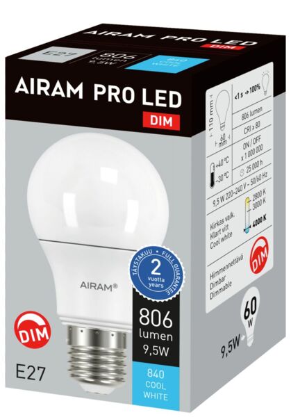 Airam PRO LED 806 lm 4000 K DIM - Image 2
