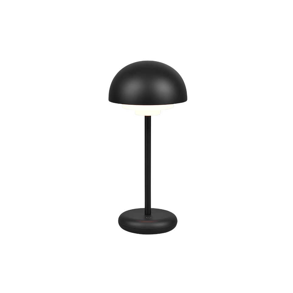 Elliot LED ladattava pöytävalaisin akulla IP44 musta