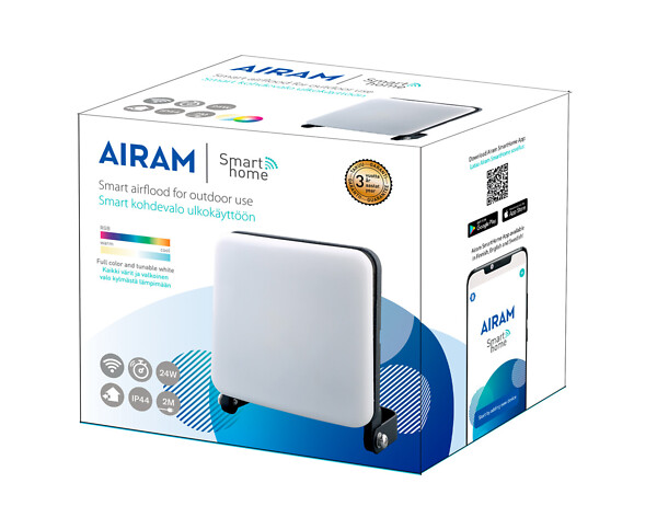 Airam Smart Airflood IP44 valonheitin RGBW - Image 2