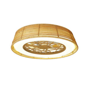 Mantra Indonesia mini LED-kattotuuletin rottinki IP44