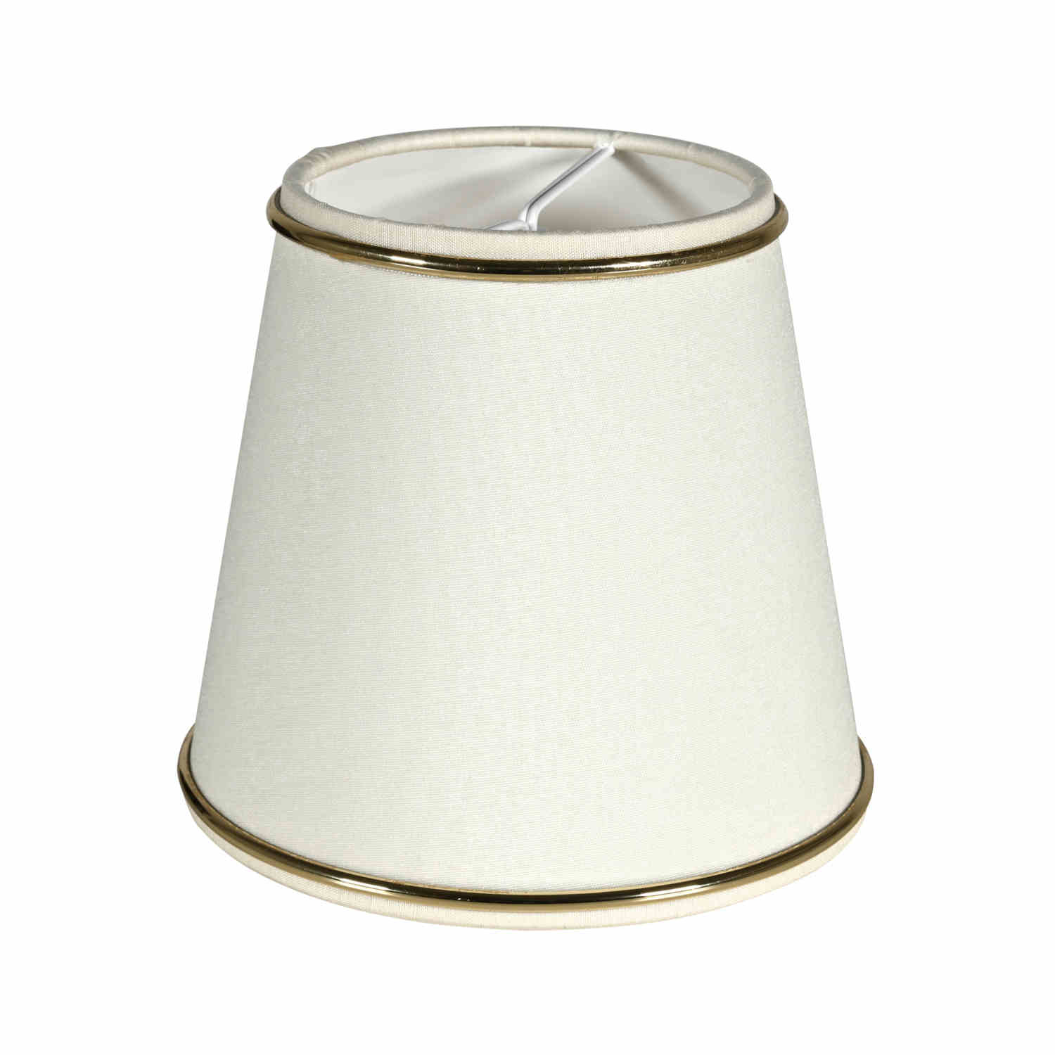 Valaisin Grönlund kruunuvarjostin 12 cm natur kultareuna