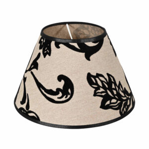 Valaisin Grönlund varjostin 25 cm natur musta sametti-ornamentti