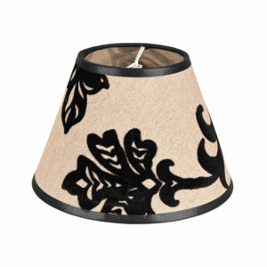 Valaisin Grönlund varjostin 15 cm natur musta sametti-ornamentti