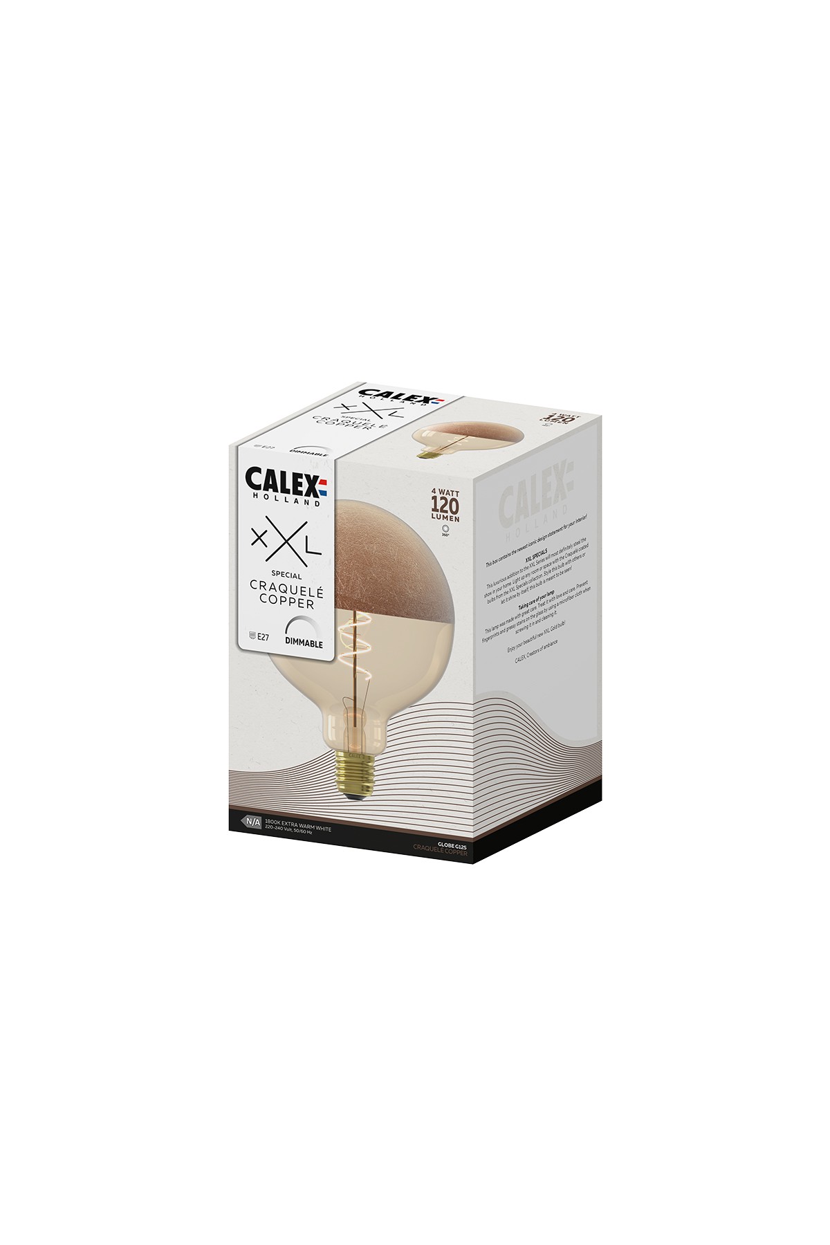 Calex Pääpeili G125 E27 LED DIM kupari - Image 3