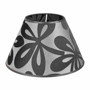 Valaisin Grönlund varjostin 31 cm harmaa-musta kukka