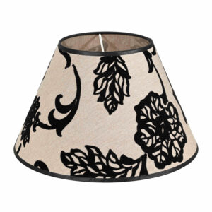 Valaisin Grönlund varjostin 31 cm natur musta sametti-ornamentti