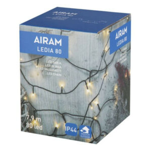 Airam Ledia 80 lämmin valkoinen tumma johto IP44