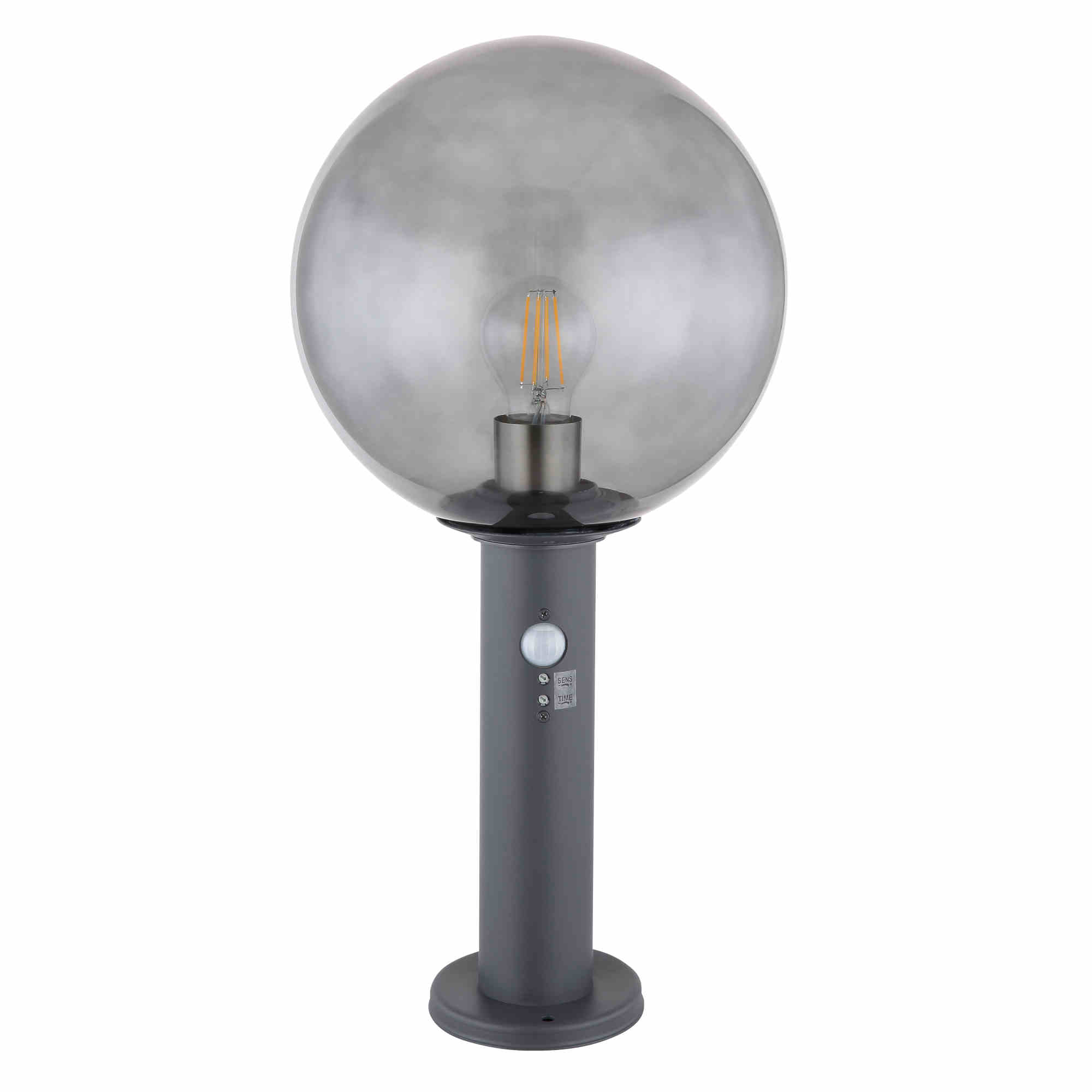 Focuslight Hedwig pylväsvalaisin 50 cm IP44 liiketunnistimella