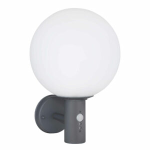 Focuslight Ossy seinävalaisin IP44 liiketunnistimella harmaa