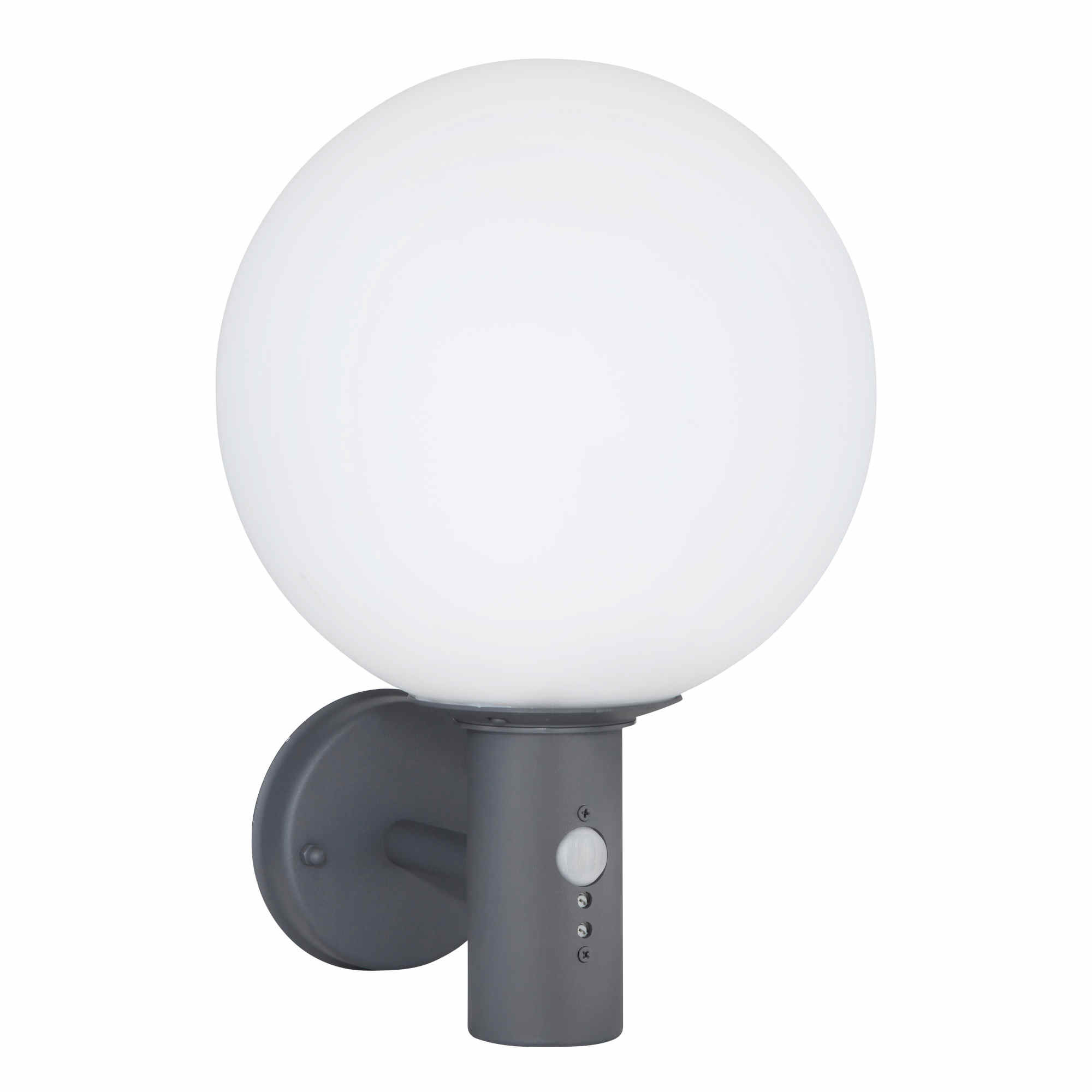 Focuslight Ossy seinävalaisin IP44 liiketunnistimella harmaa