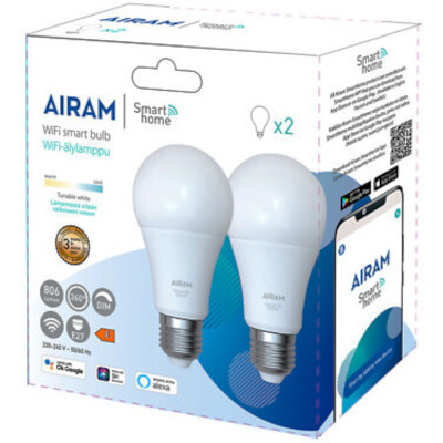 Airam Smart CCT A60 806lm E27 (2 kpl)