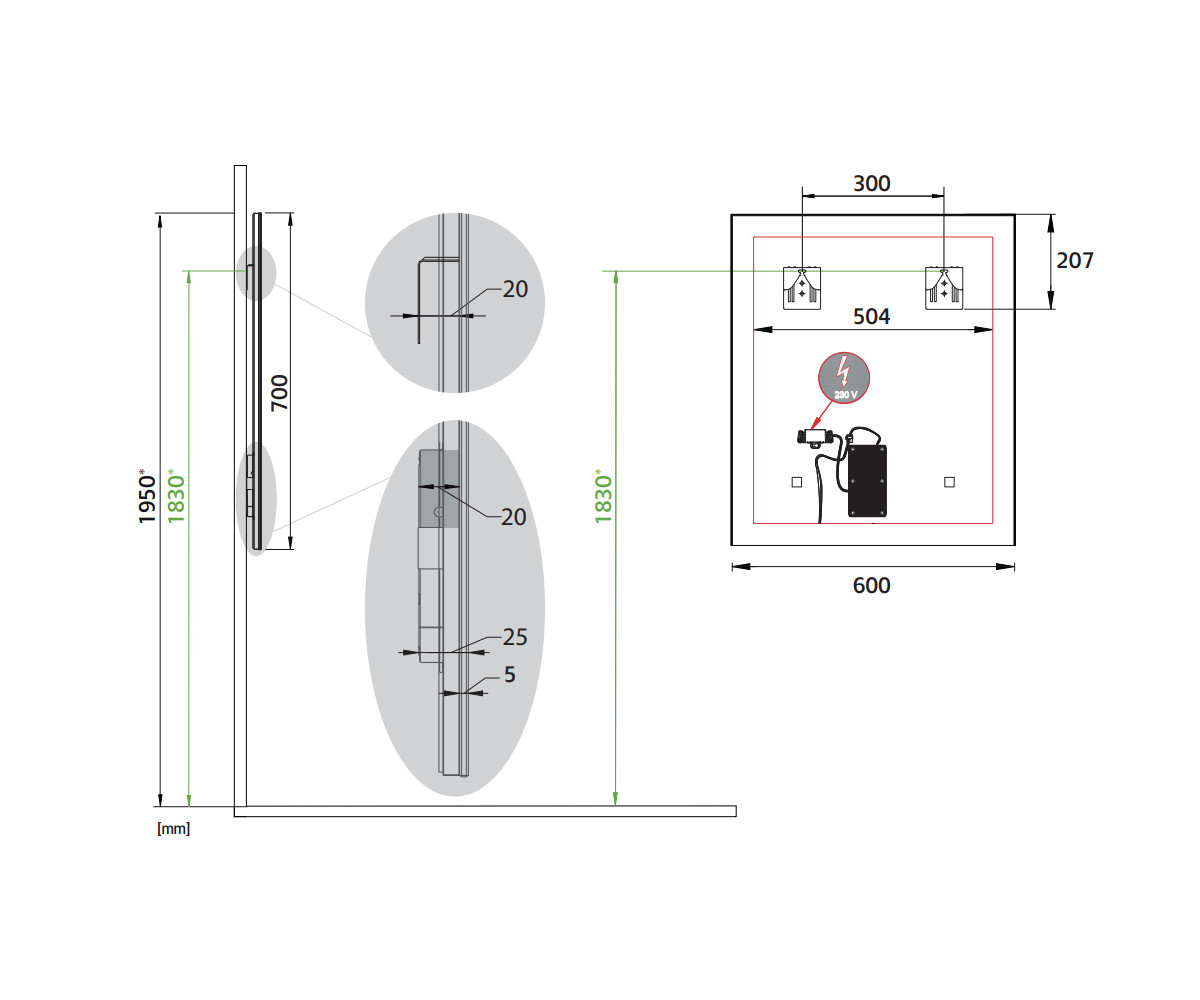 Valopeili Store Square Led 600 - Image 3