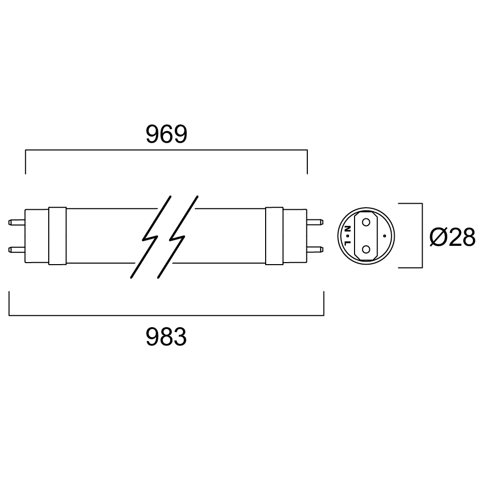 Sylvania LED-valoputki T8 HO 12W 984mm 840 (korvaa 36 W:n) - Image 2