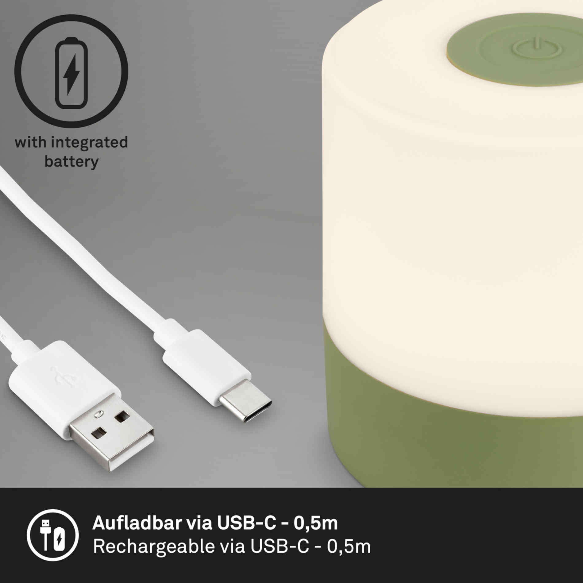 E.Lite Small ladattava pöytävalaisin vihreä IP44 - Image 6