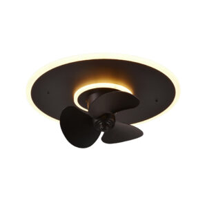 Nybro LED-kattotuuletin 50cm 3500lm CCT musta