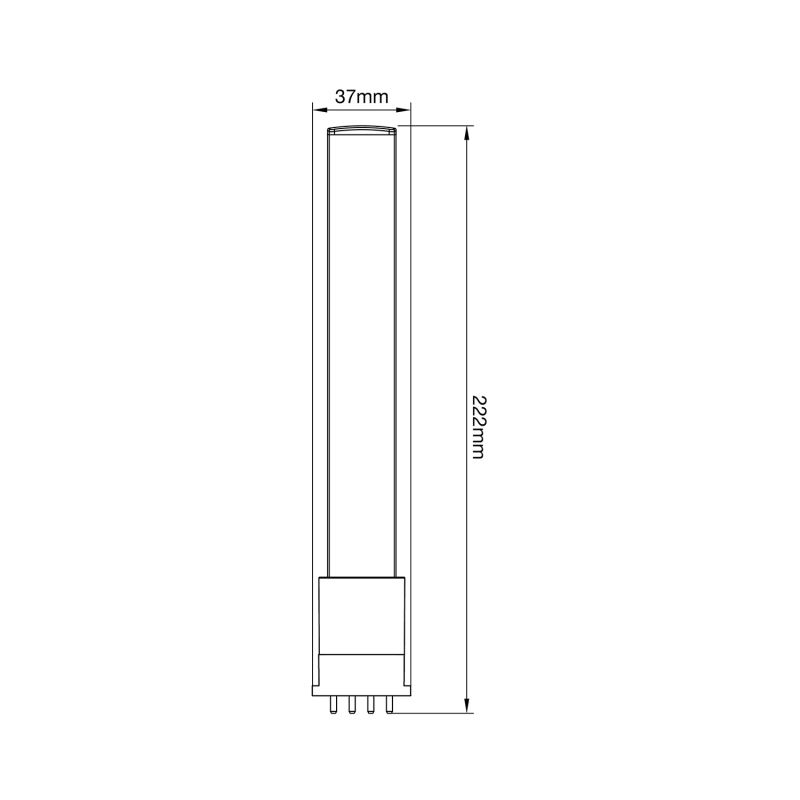 LED PL-S 4P 840 (2G7) (korvaa 11W pienloistelampun) sis. sytytin - Image 2