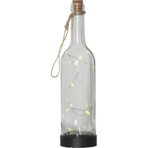 Aurinkokennovalaisin Clear Bottle ulkokoriste