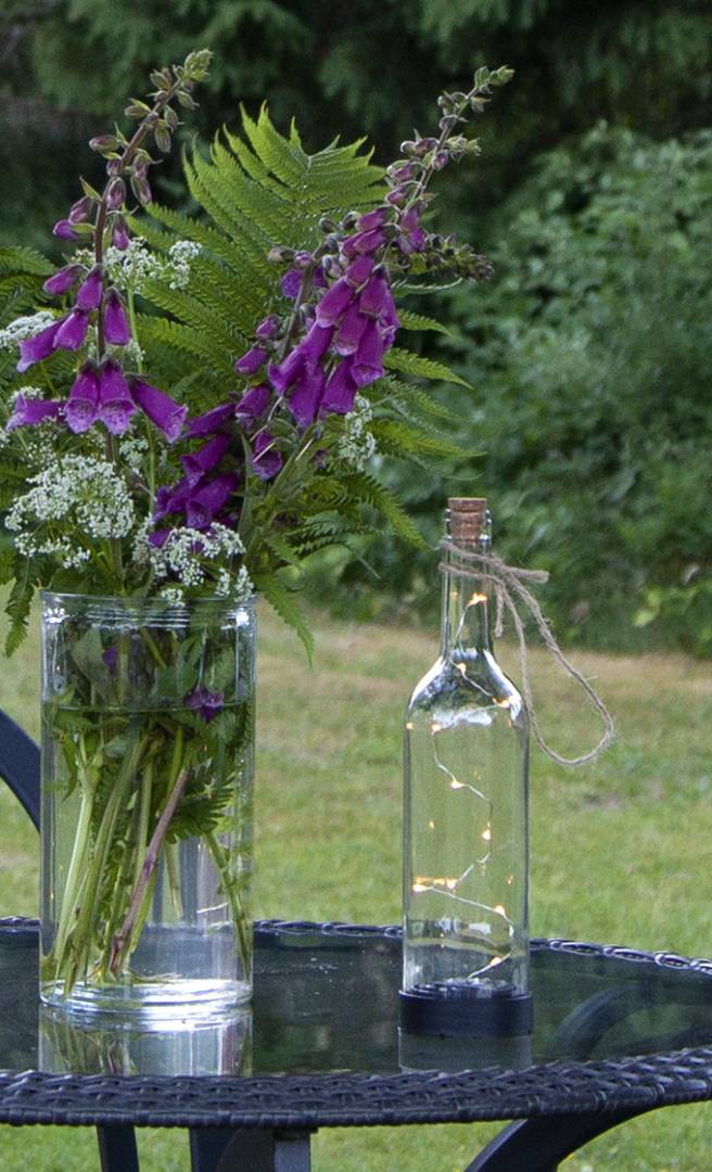 Aurinkokennovalaisin Clear Bottle ulkokoriste - Image 3