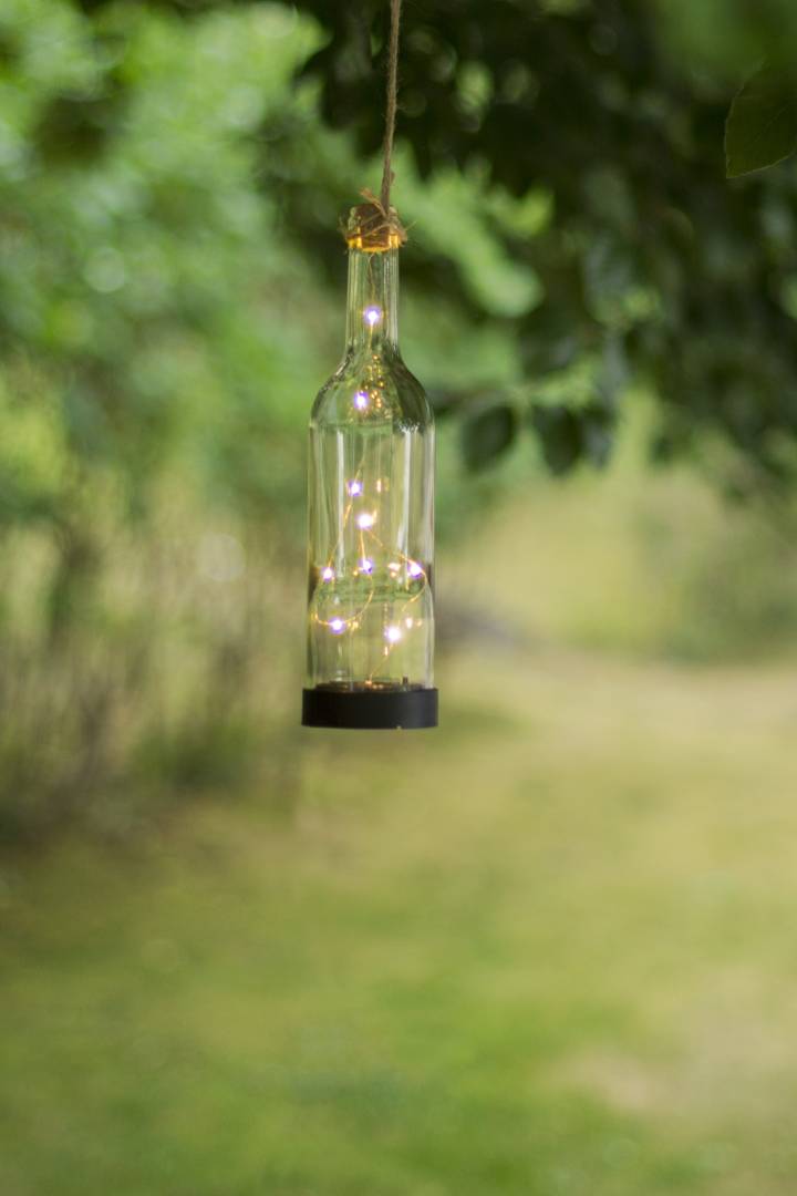 Aurinkokennovalaisin Clear Bottle ulkokoriste - Image 4
