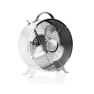Tristar metallinen retro pöytätuuletin 25cm valkoinen