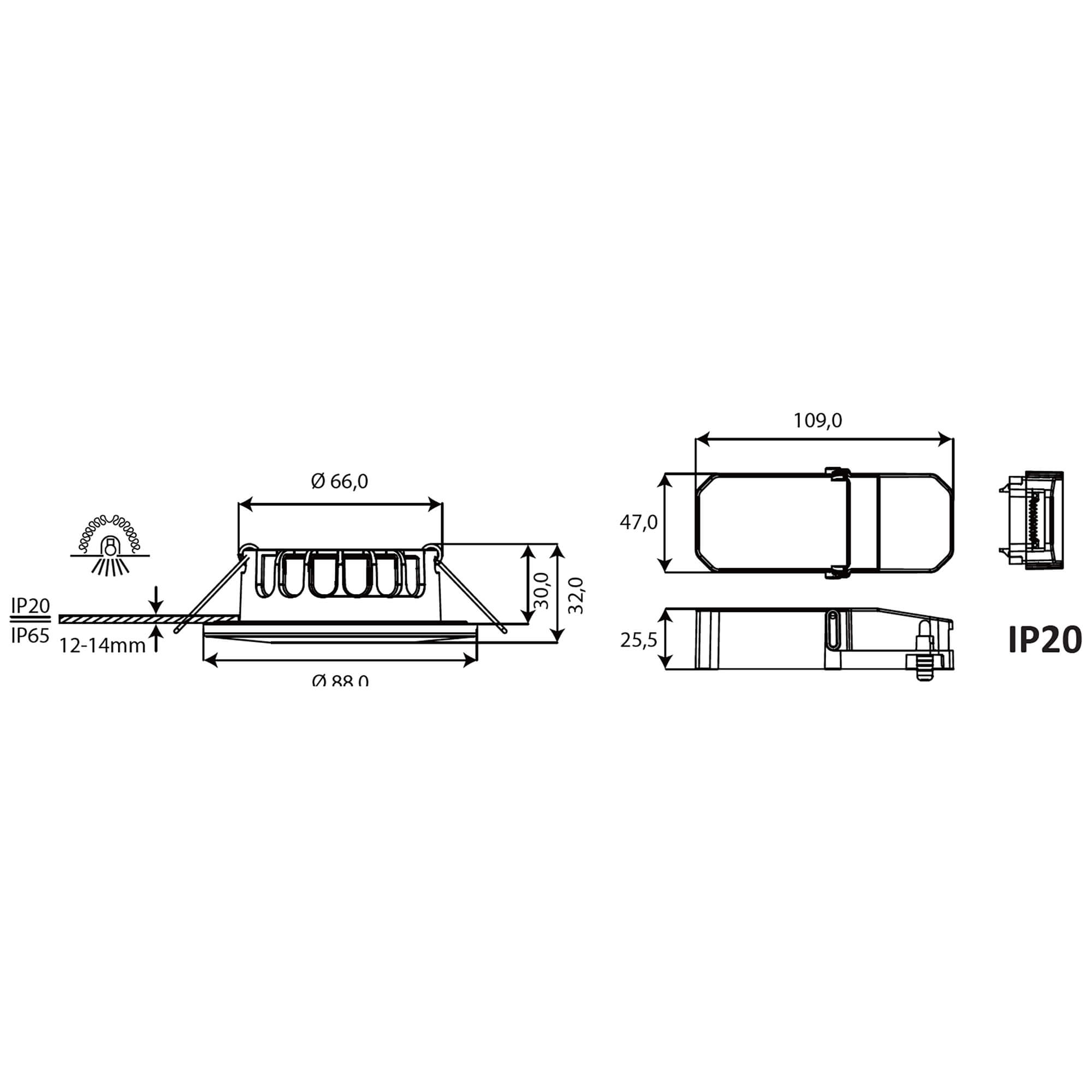 Halo LED-alasvalo valkoinen CCT/DIM/DIP IP65 - Image 7