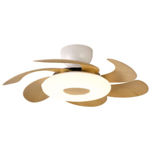 Mantra Flower LED-kattotuuletin 79cm 2800lm puu