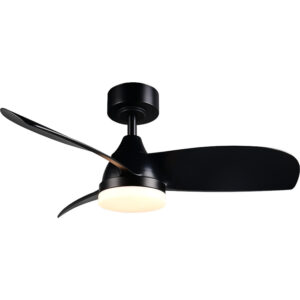 Helsinki LED-kattotuuletin 90cm 2500lm CCT musta