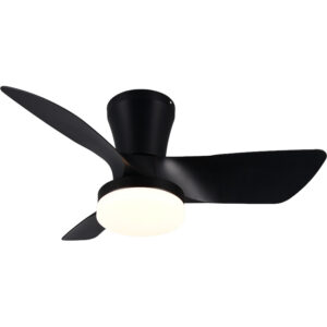 Randers LED-kattotuuletin 76cm 2500lm CCT musta