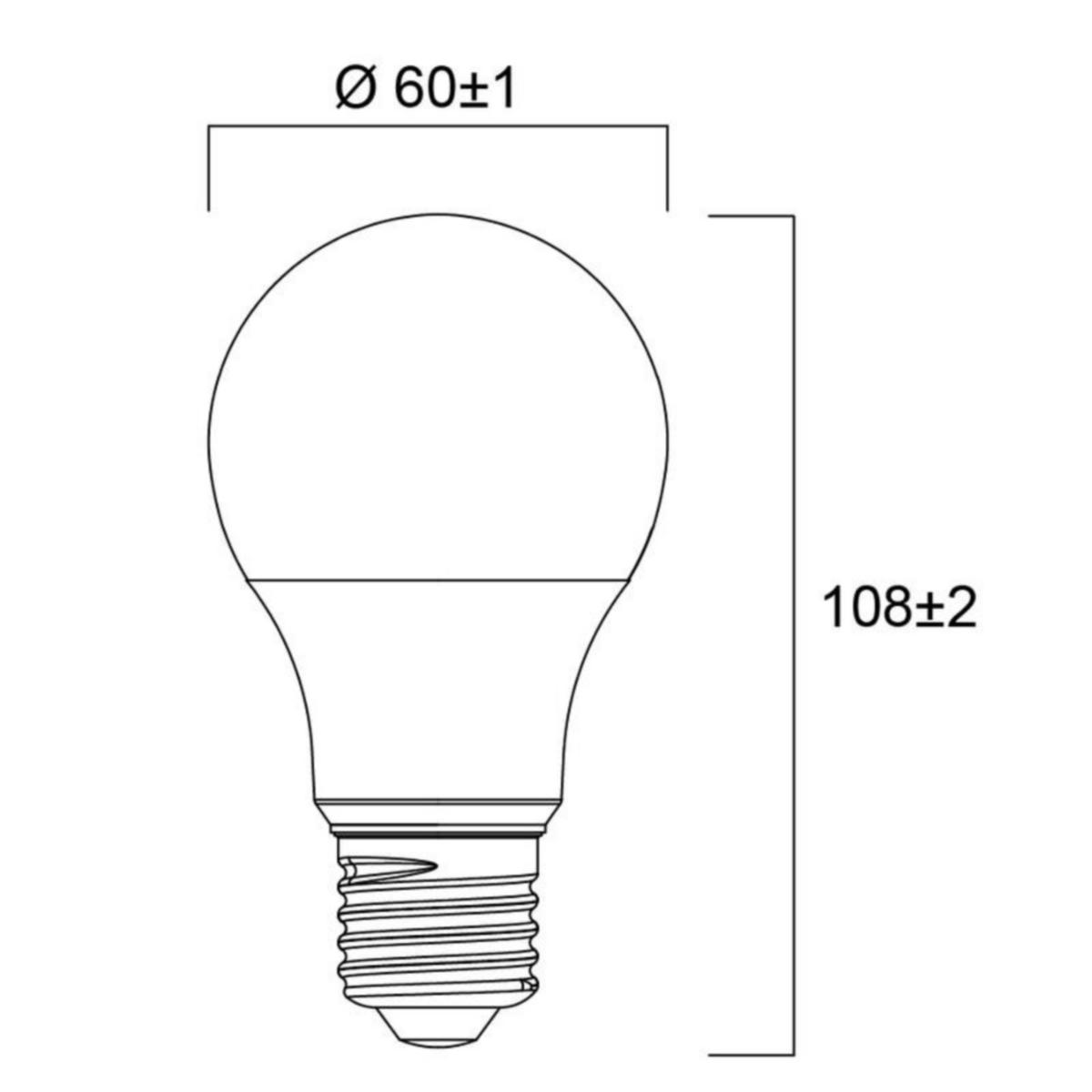 Vakiolamppu Sylvania LED E27 8W 4000K 806lm (10 kpl) - Image 5