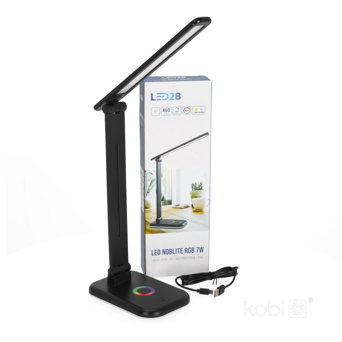 Noblite RGBW LED 7W 3CCT pöytävalaisin musta - Image 6