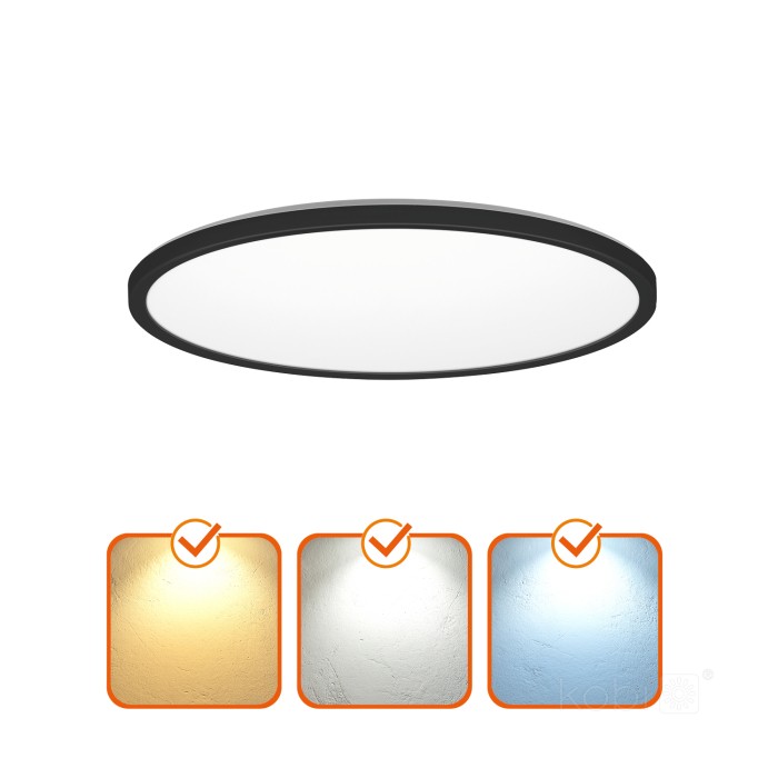 Nivera LED-yleisvalaisin 32W 42 cm CCT musta - Image 3