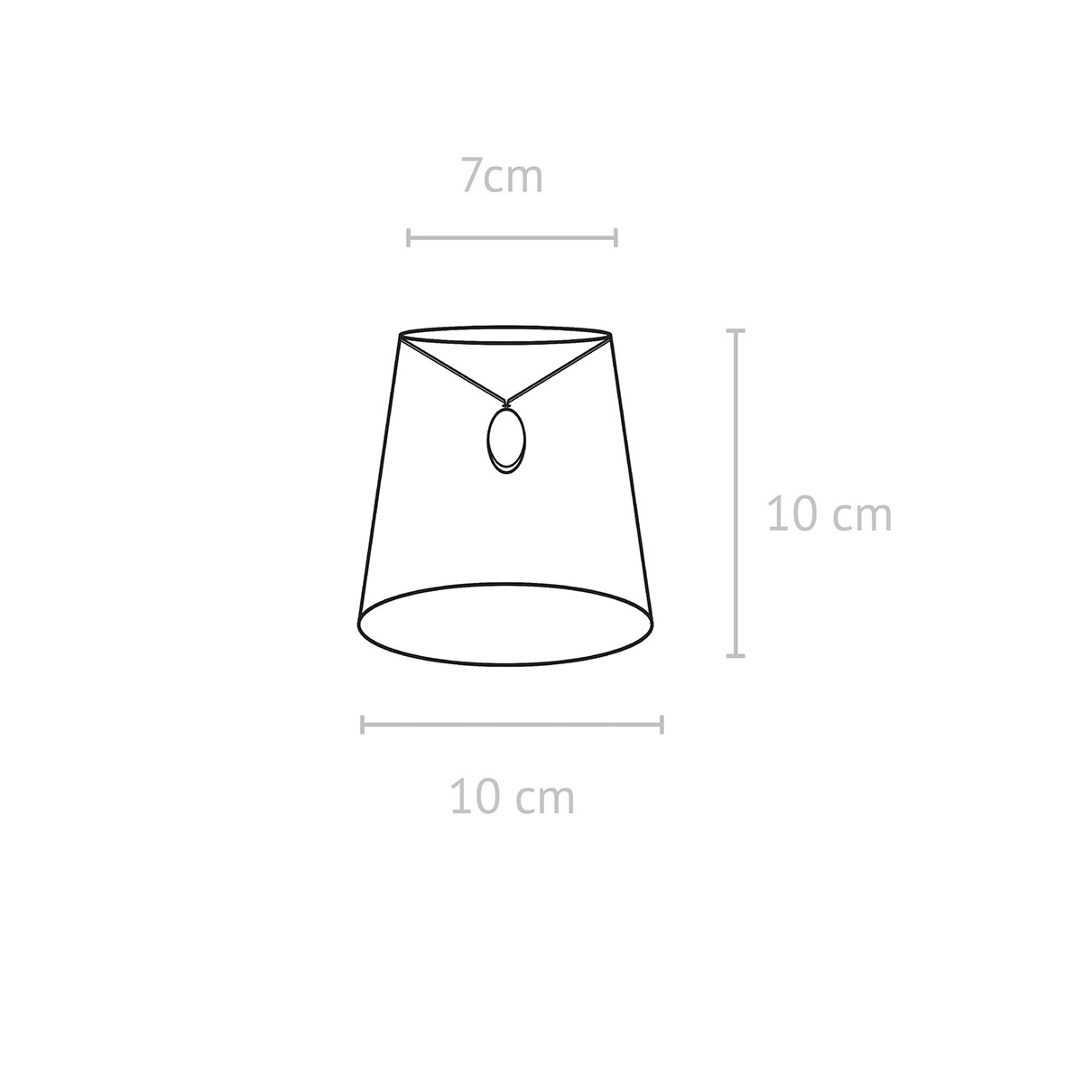 Kruunuvarjostin Queen Sammet musta 10 cm - Image 2